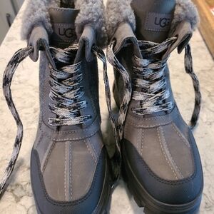 UGG Gray Winter Boots with Fur Lining
